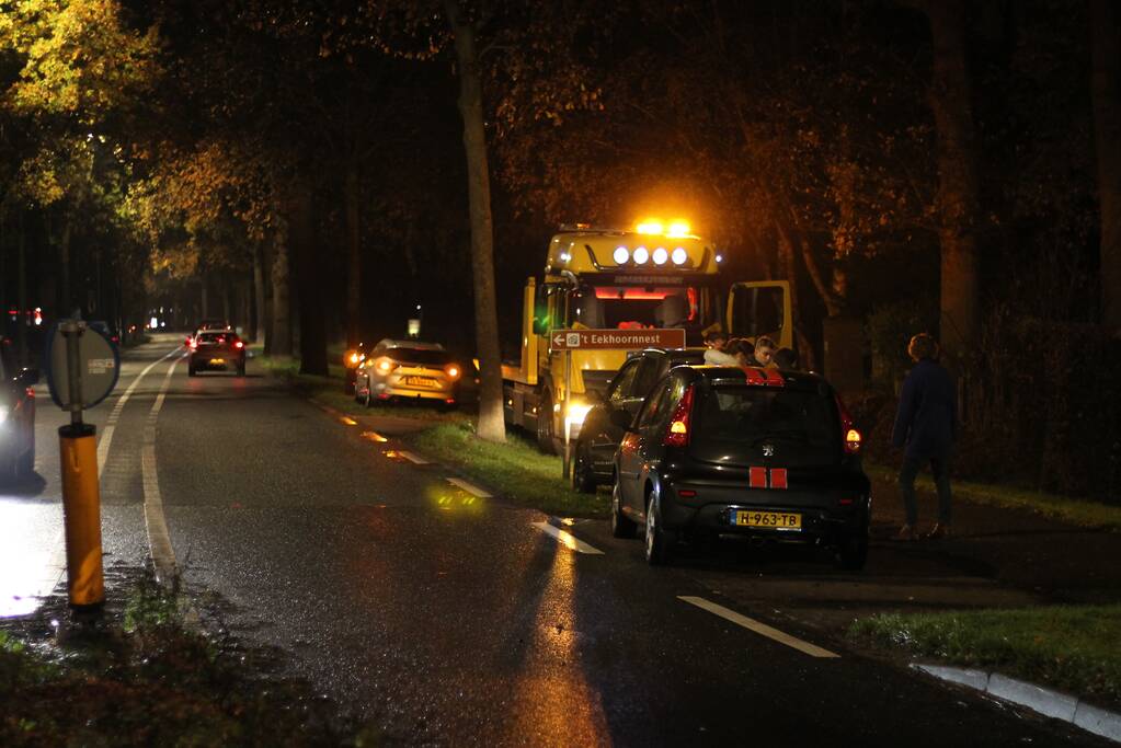 Botsing tussen vier auto's