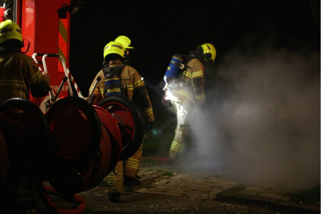 Brand in container snel geblust