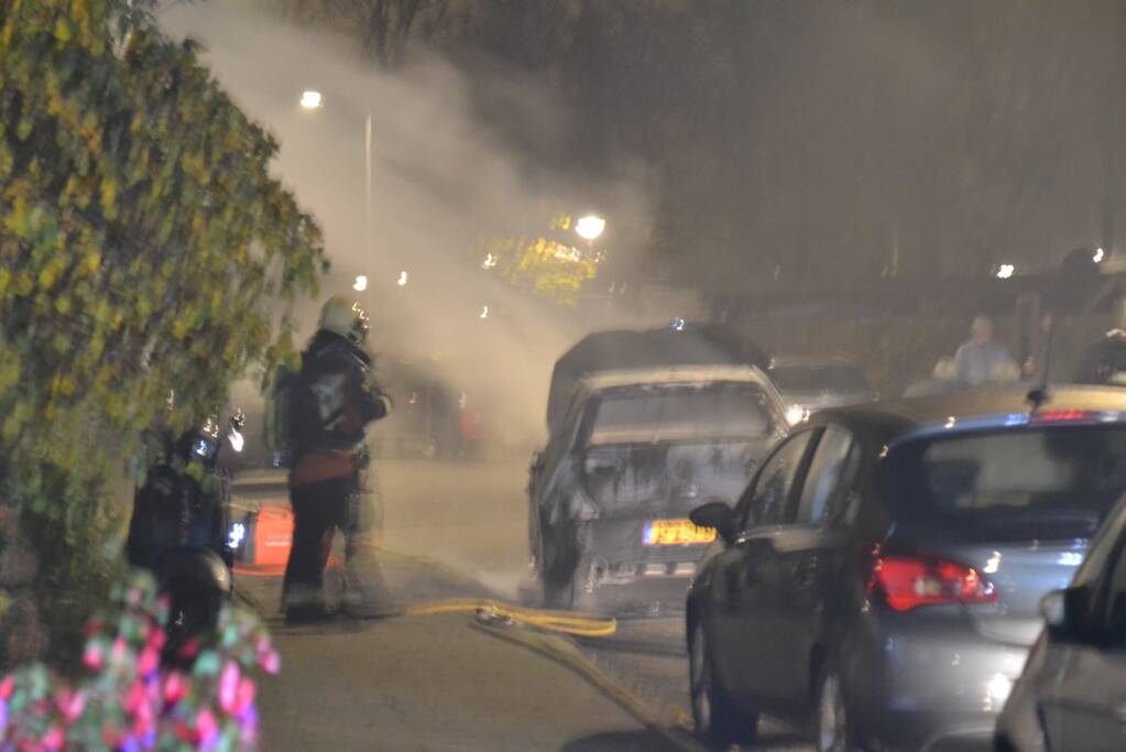 Geparkeerde auto brandt volledig uit