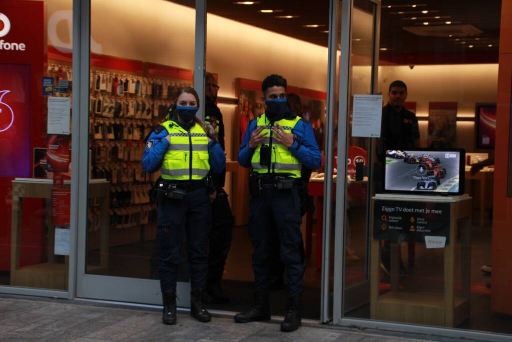 Overval op Vodafone winkel