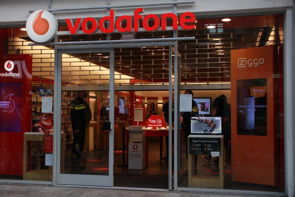 Overval op Vodafone winkel