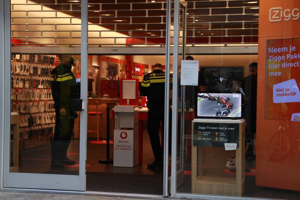Overval op Vodafone winkel