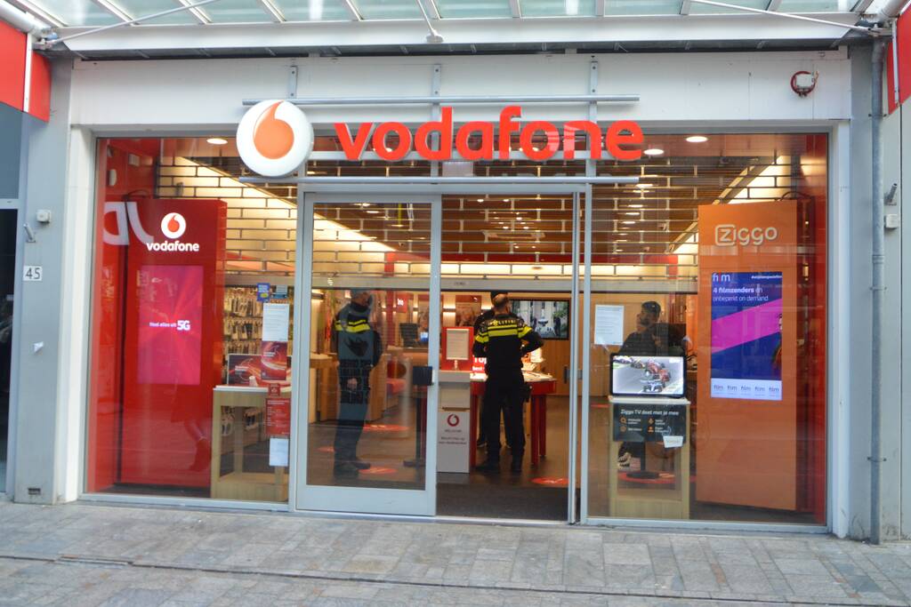 Overval op Vodafone winkel