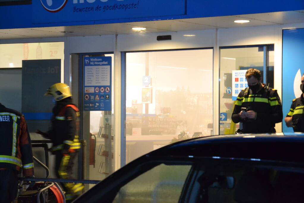 Brand in supermarkt blijkt mistgenerator