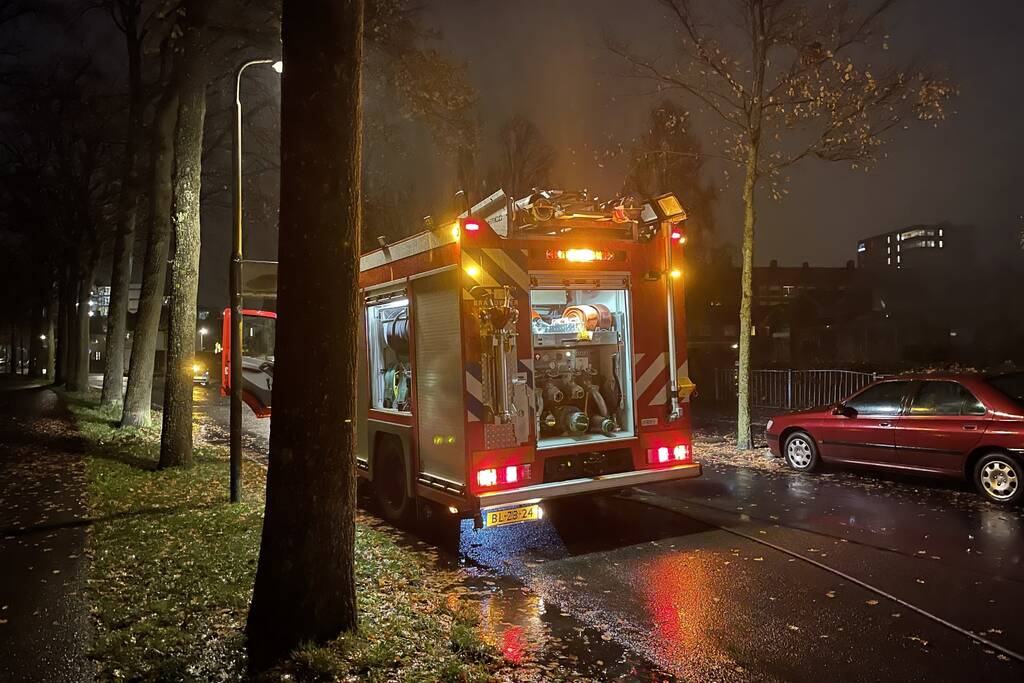 Brand in bezorgauto van Picnic