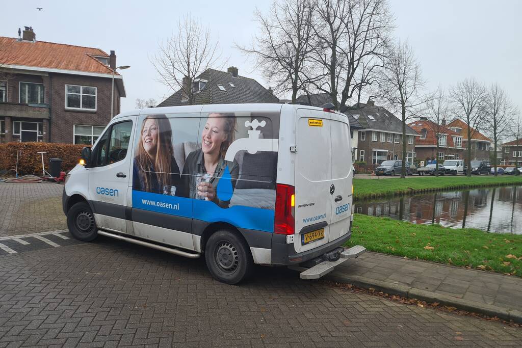 Waterleiding geraakt bij werkzaamheden