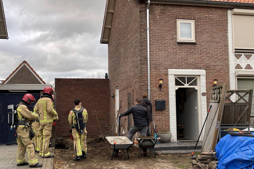 Gaslekkage ontstaan door graafwerkzaamheden