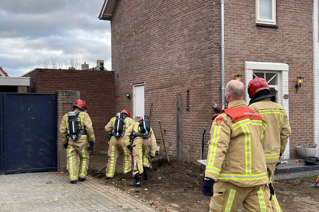 Gaslekkage ontstaan door graafwerkzaamheden