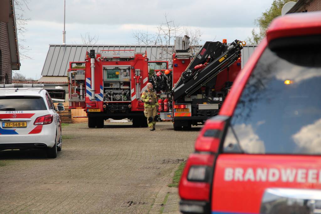 Veel hulpdiensten ingezet voor incident in schuur