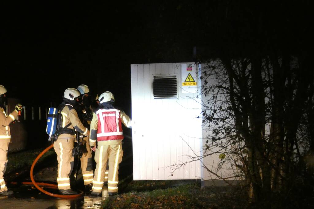 Brand in transformatorhuisje