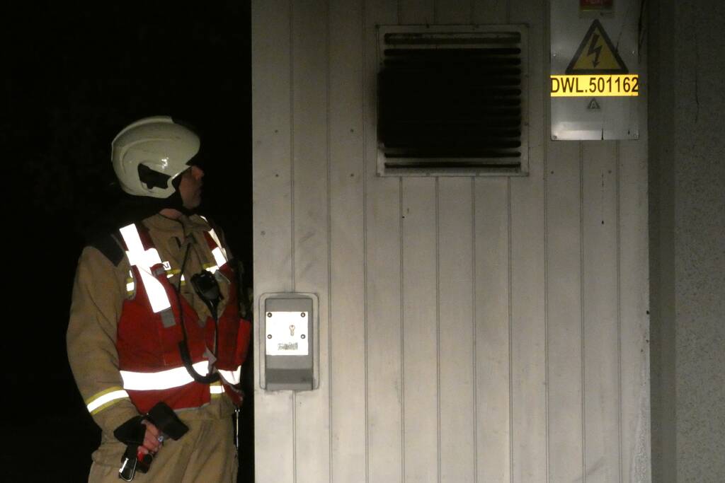Brand in transformatorhuisje