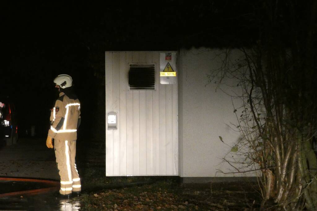 Brand in transformatorhuisje