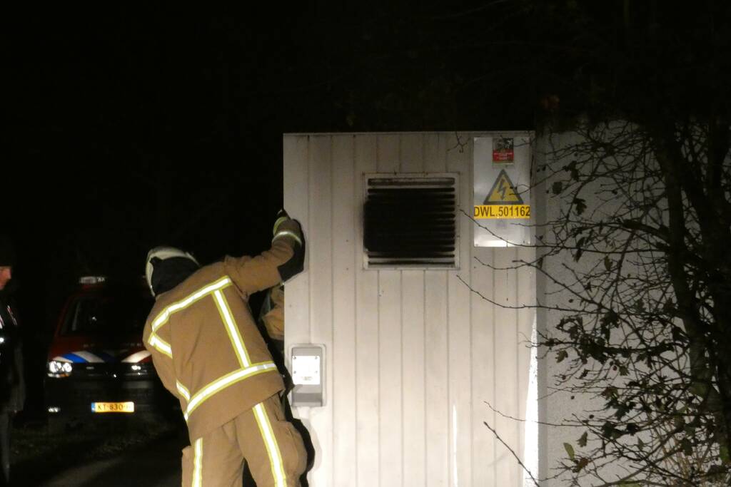 Brand in transformatorhuisje