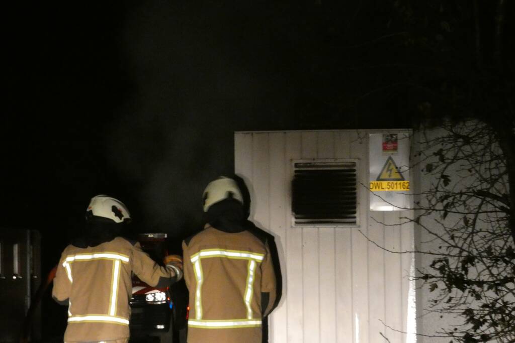 Brand in transformatorhuisje