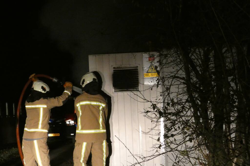 Brand in transformatorhuisje