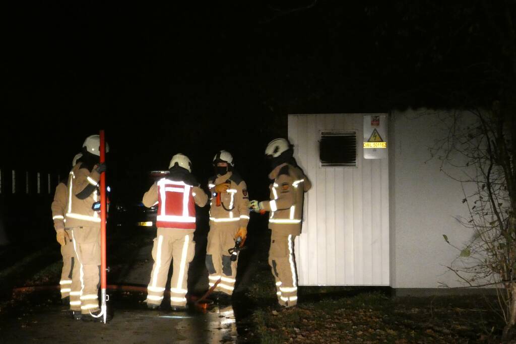 Brand in transformatorhuisje