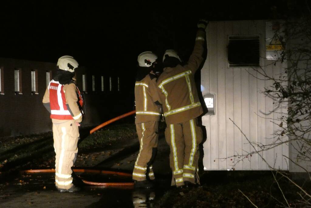 Brand in transformatorhuisje