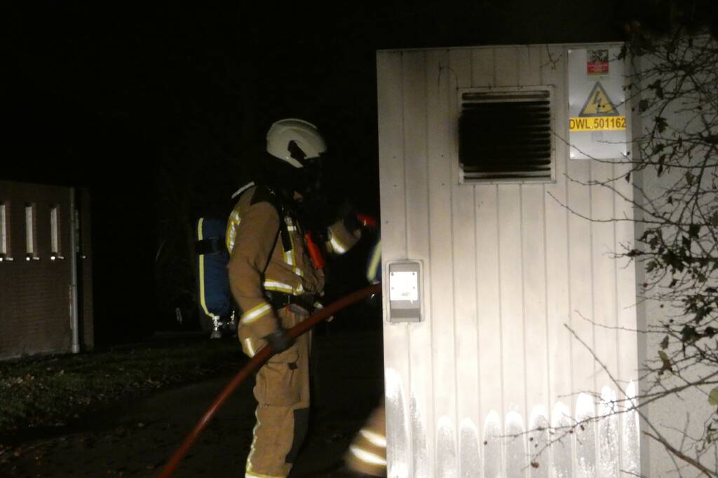 Brand in transformatorhuisje