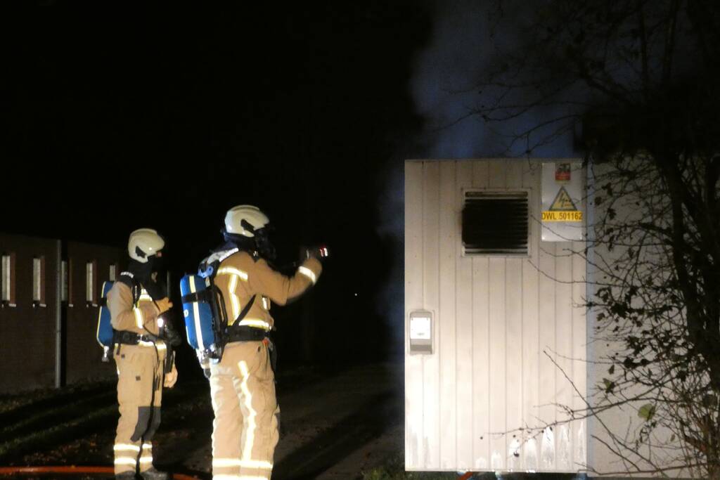 Brand in transformatorhuisje