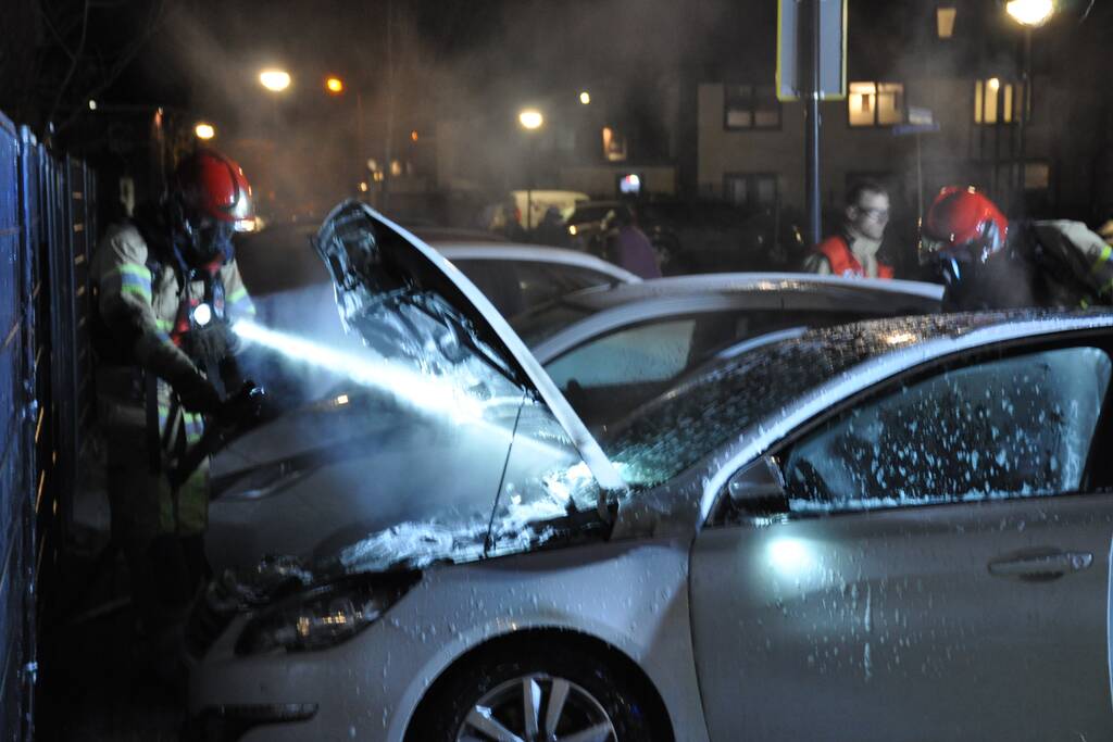 Veel rook bij brand in geparkeerde auto