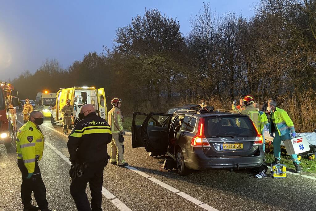 Ravage na botsing tussen twee voertuigen