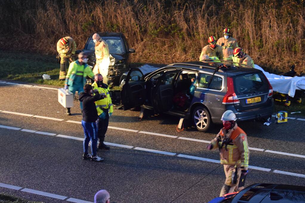 Ravage na botsing tussen twee voertuigen