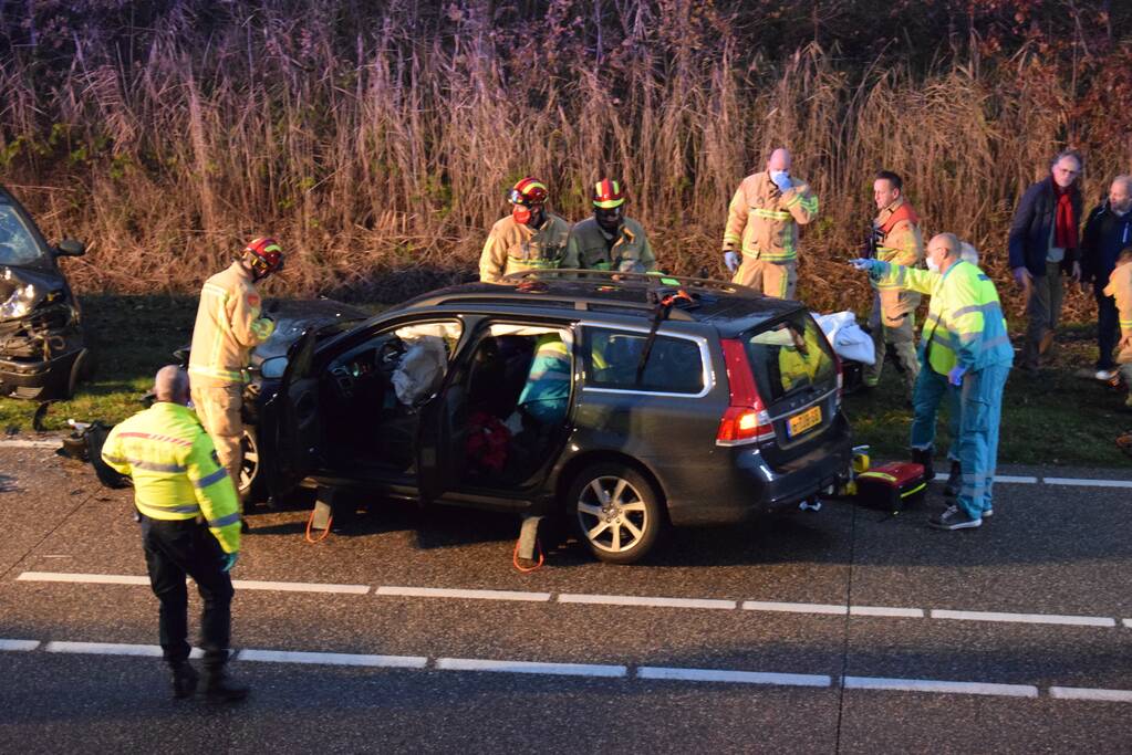Ravage na botsing tussen twee voertuigen