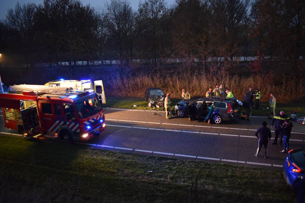 Ravage na botsing tussen twee voertuigen