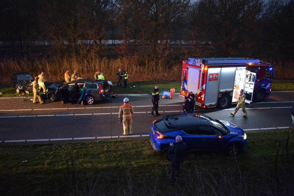 Ravage na botsing tussen twee voertuigen