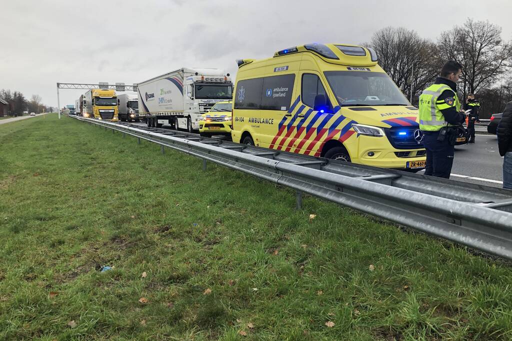 Snelweg dicht na ongeval