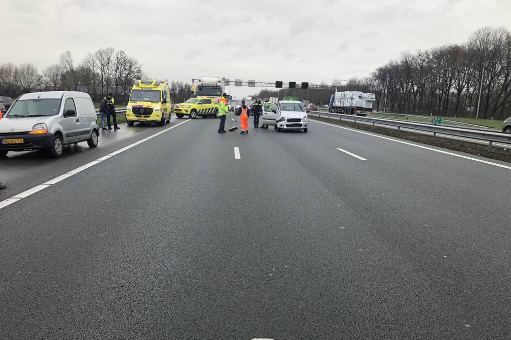 Snelweg dicht na ongeval