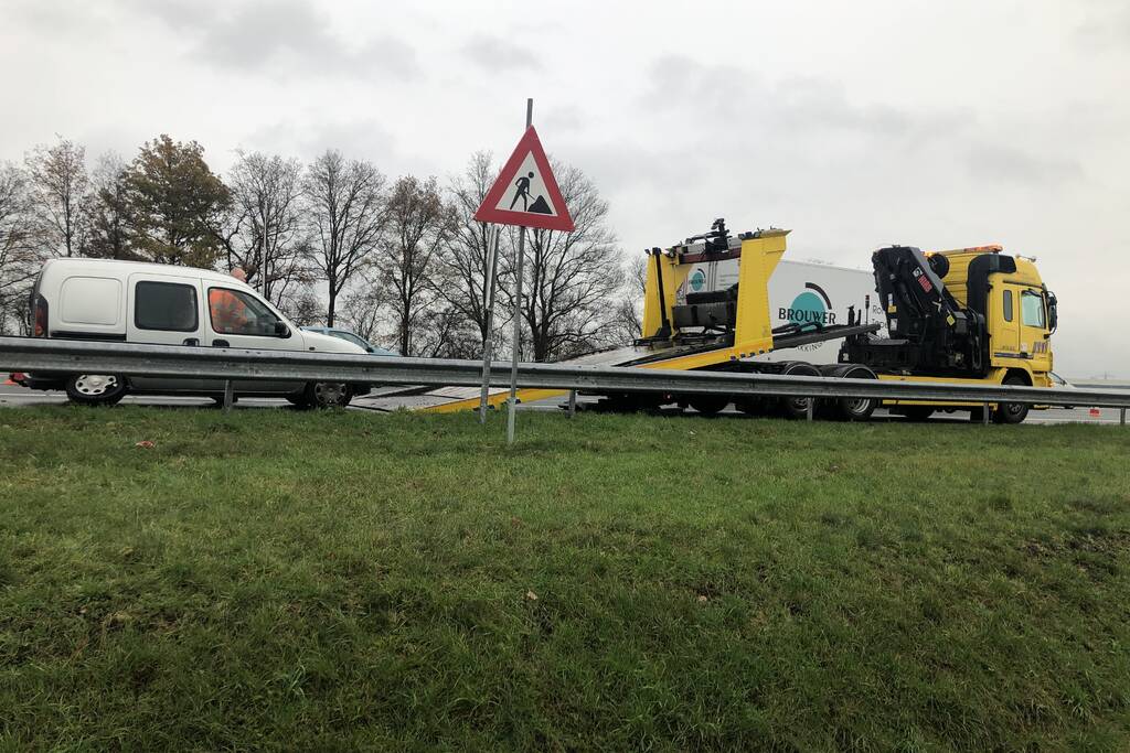 Snelweg dicht na ongeval