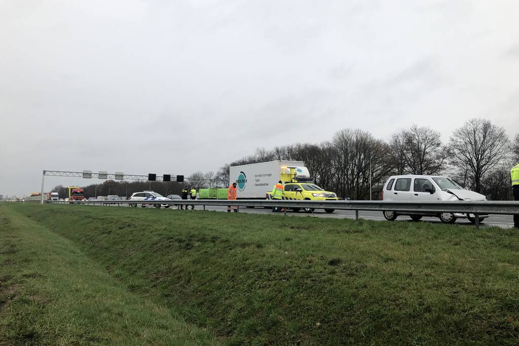 Snelweg dicht na ongeval