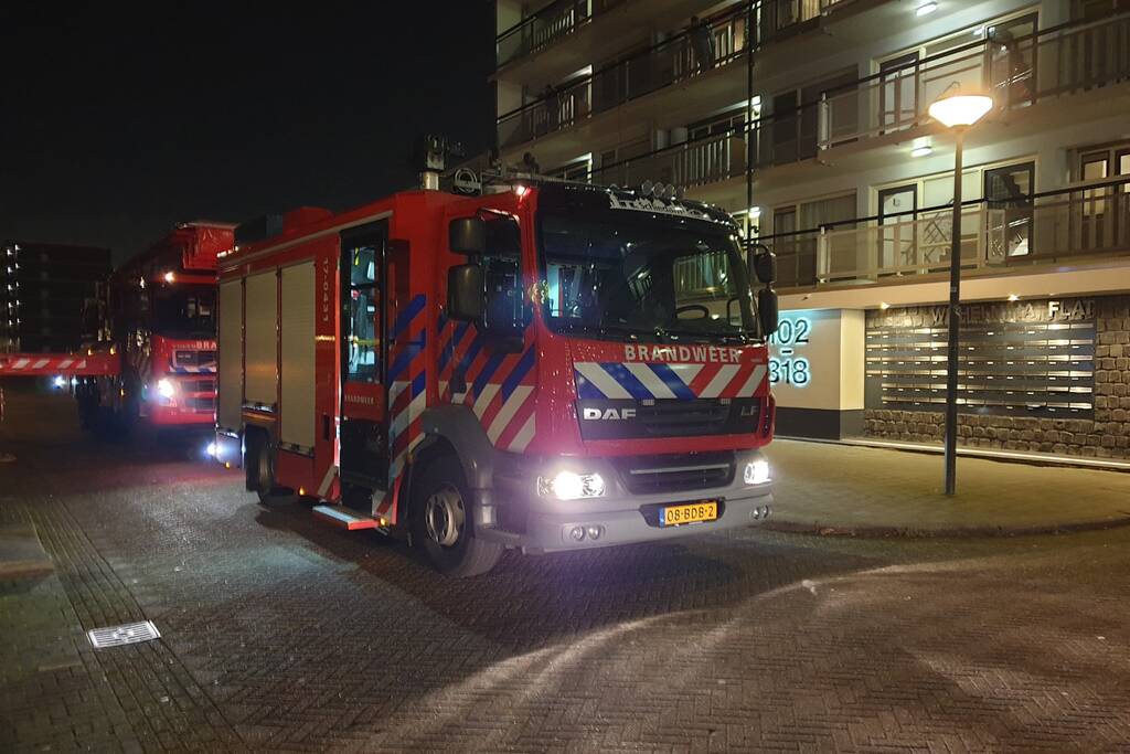 Brand in flat blijkt loos alarm