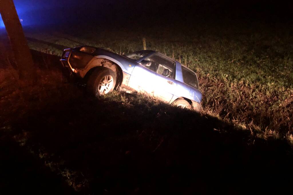 Meerdere voertuigen raken van dezelfde weg
