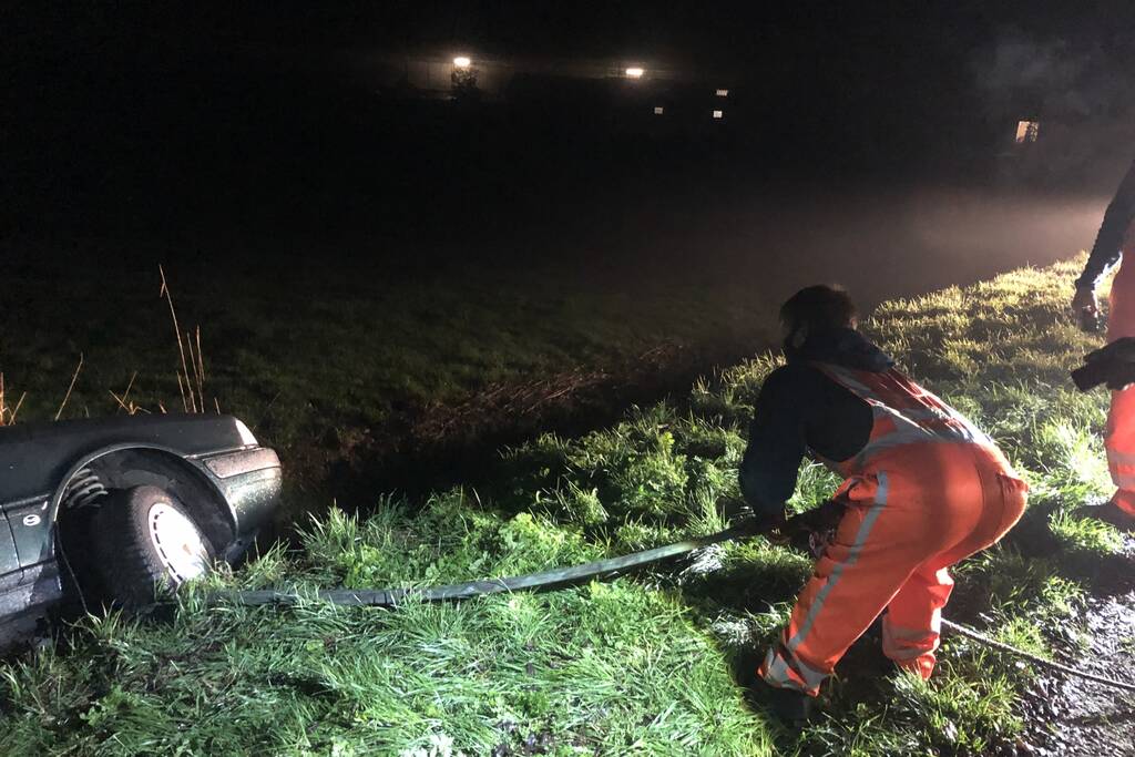 Meerdere voertuigen raken van dezelfde weg