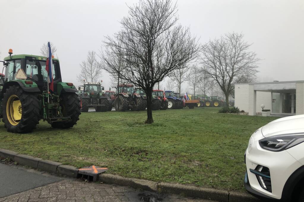 Boerenprotest bij distributiecentrum Albert Heijn