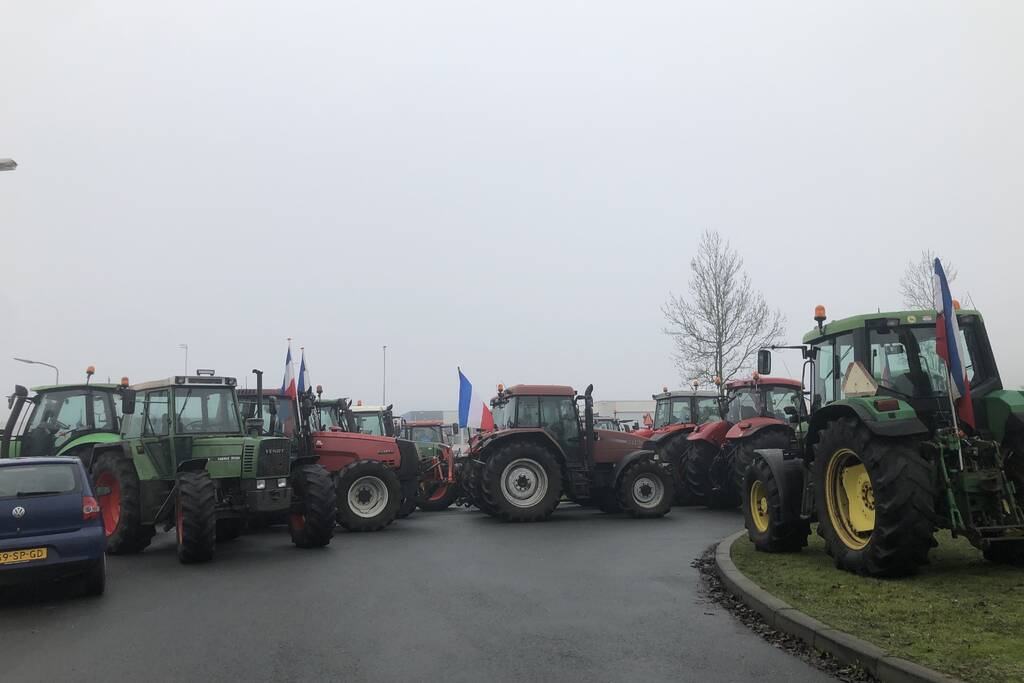 Boerenprotest bij distributiecentrum Albert Heijn