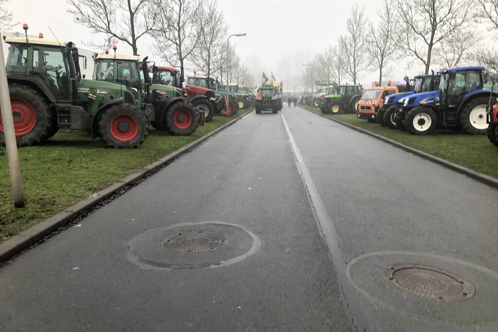 Boerenprotest bij distributiecentrum Albert Heijn