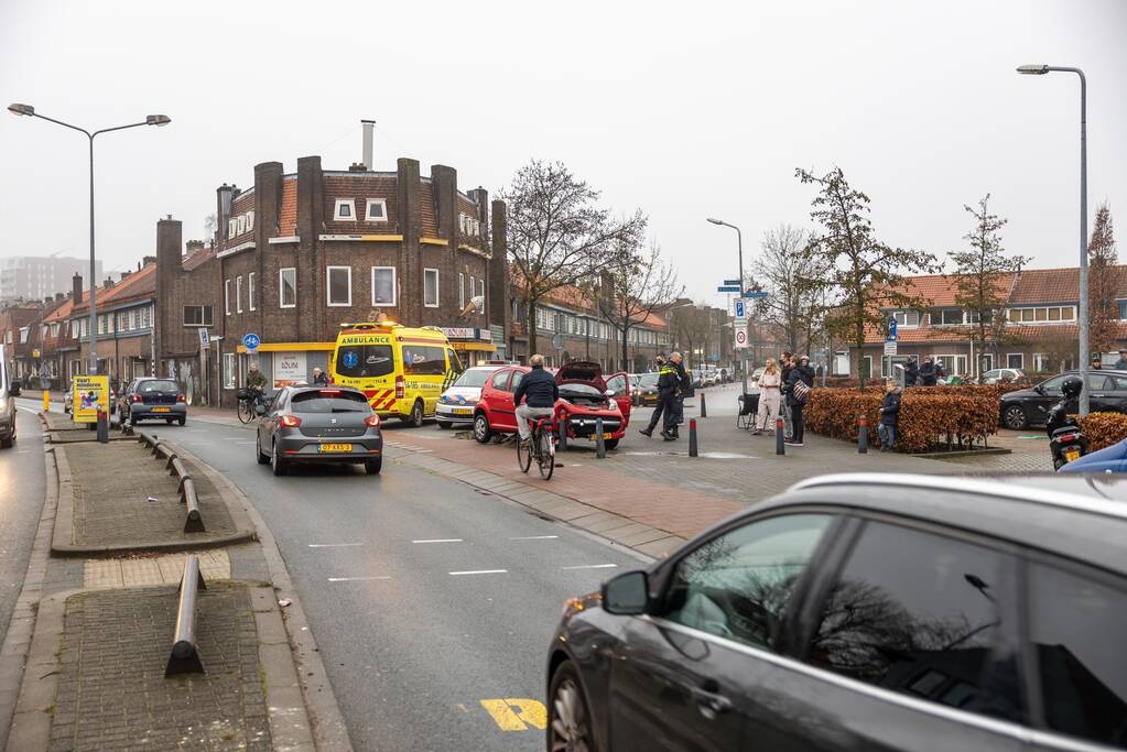 Auto vliegt uit de bocht en belandt op paaltjes