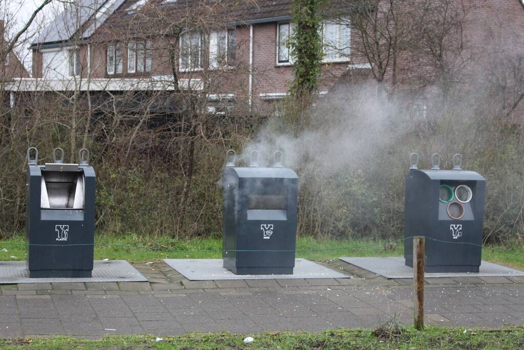 Brand in ondergrondse container geblust