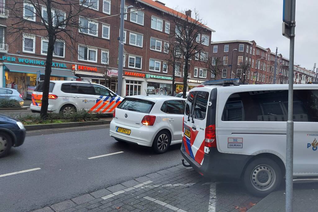 Politie aanwezig door overval op Wibra