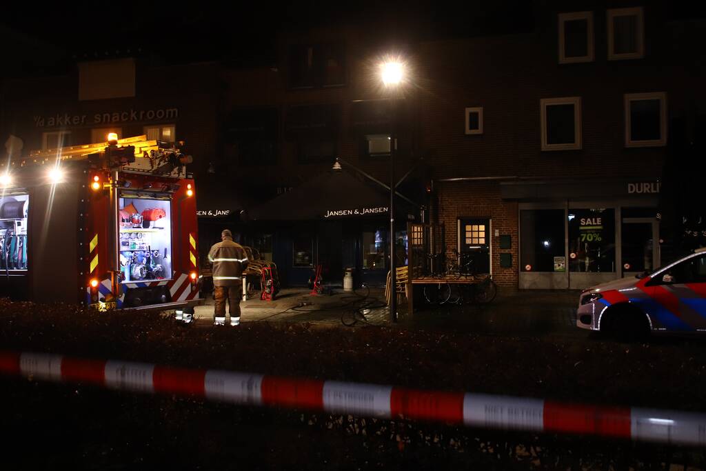 Brand bovenverdieping eetcafe Jansen en Jansen