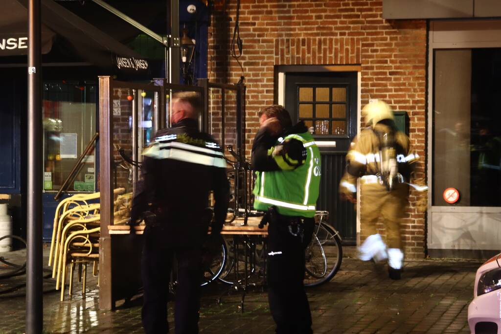 Brand bovenverdieping eetcafe Jansen en Jansen