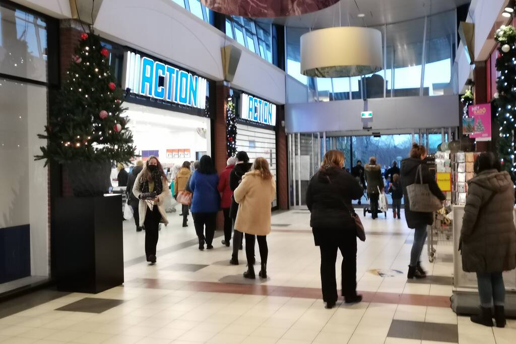 Grote drukte in winkelstraten