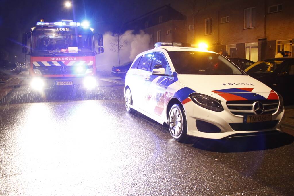 Geparkeerde auto brandt volledig uit
