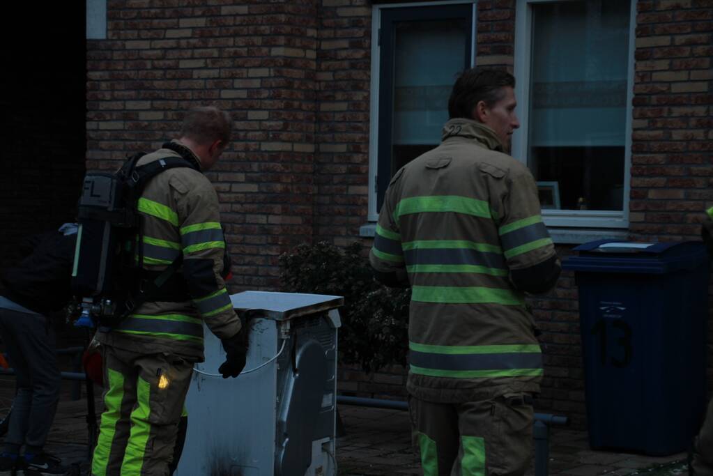 Wasdroger in brand in woning