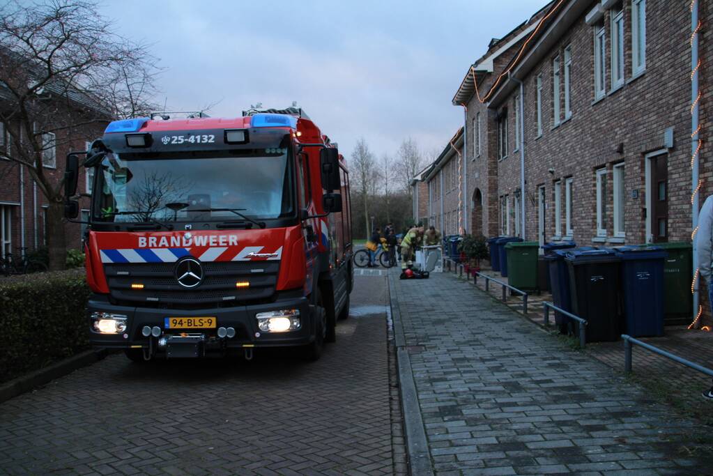 Wasdroger in brand in woning