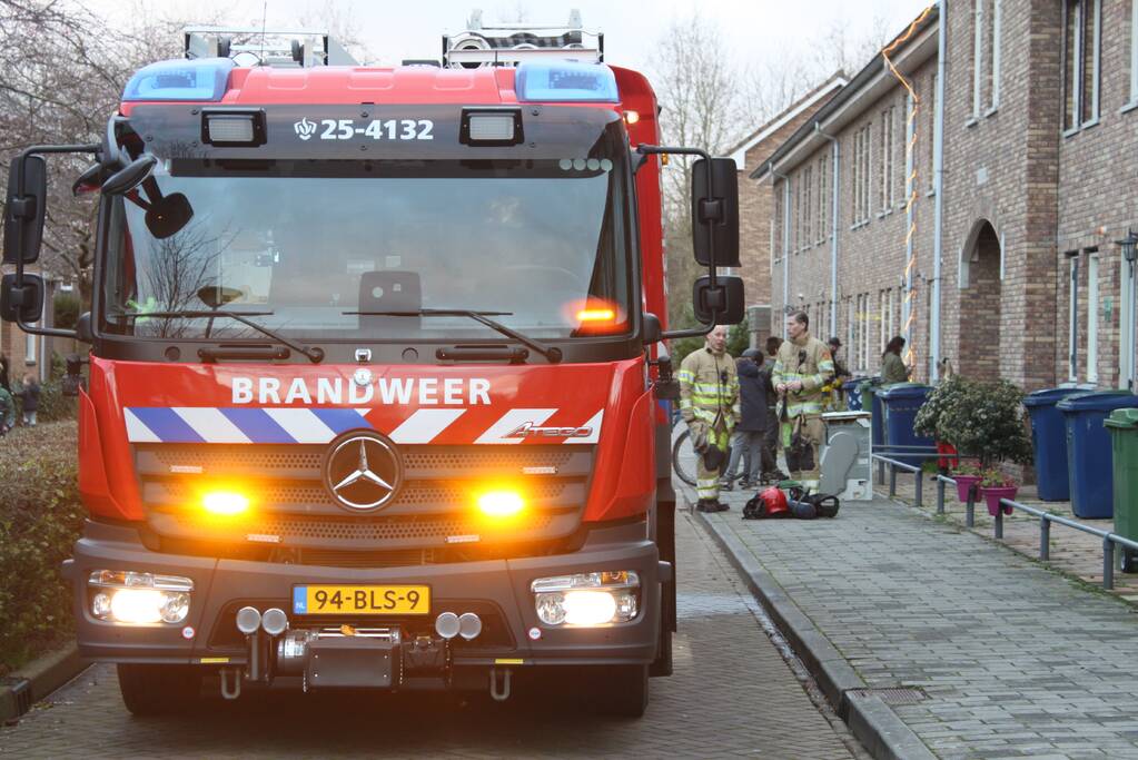 Wasdroger in brand in woning