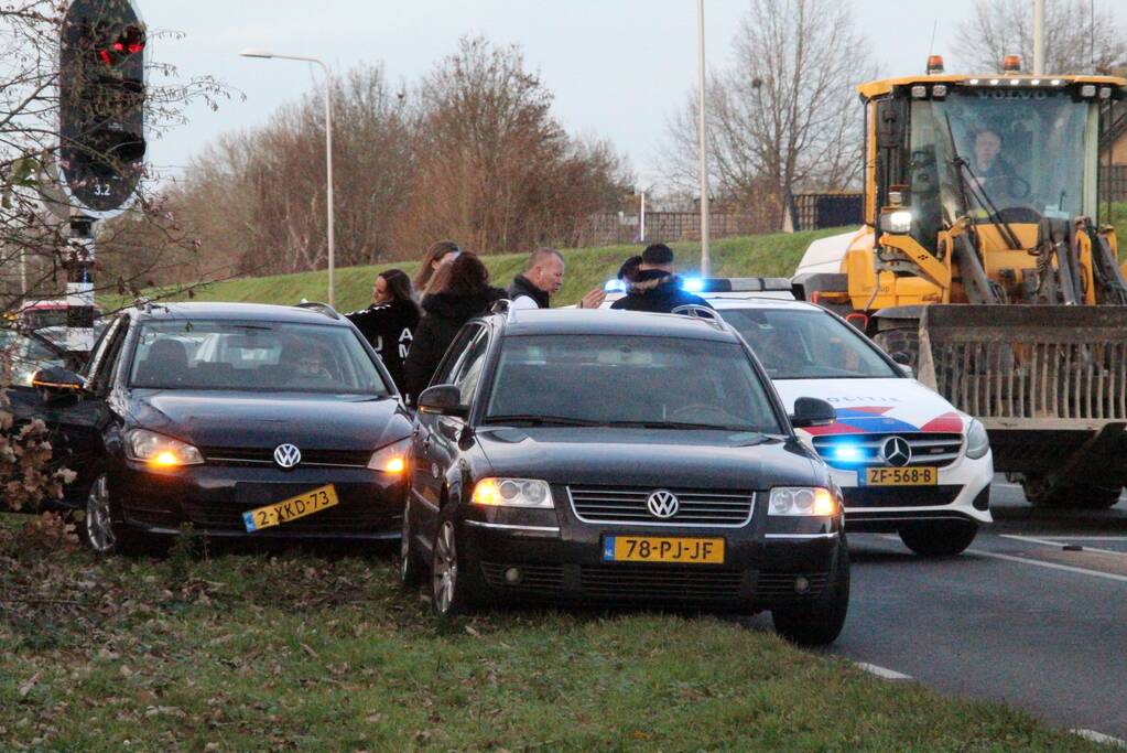 Schade na kop-staart aanrijding